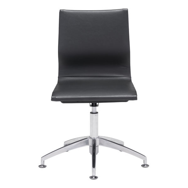 26" X 26" X 36" Black Leatherette Conference Chair