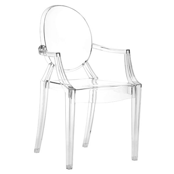 21" X 21" X 36.5" 4 Pcs Transparent Polycarbonate Chair