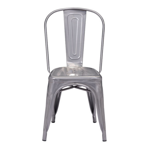 17.3" X 20.5" X 33.9" 2 Pcs Gunmetal Dining Chair