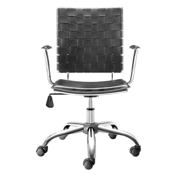 23" X 23" X 35" Black Leatherette Office Chair