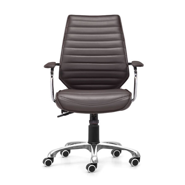 25" X 23.5" X 40.5" Esp Leatherette Low Back Office Chair