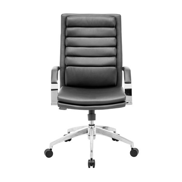 27.5" X 27.5" X 47.6" Black Leatherette Comfort Office Chair