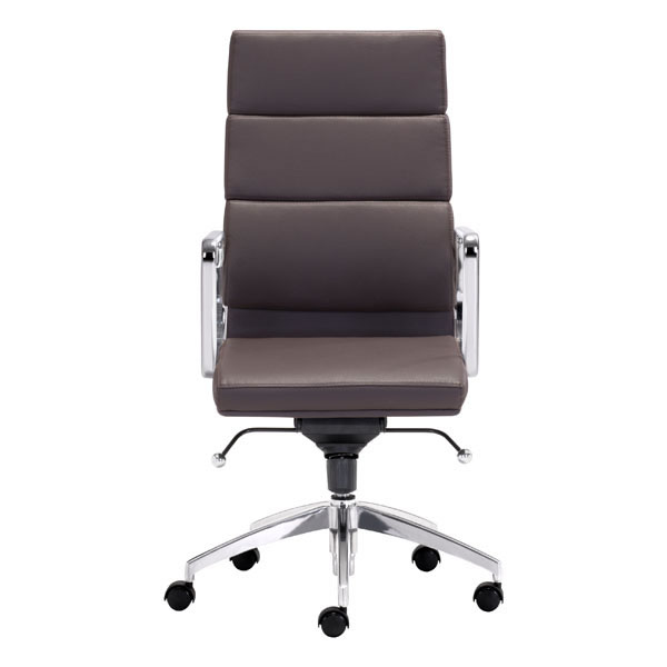 21" X 26" X 44.5" Espresso Leatherette High Back Office Chair