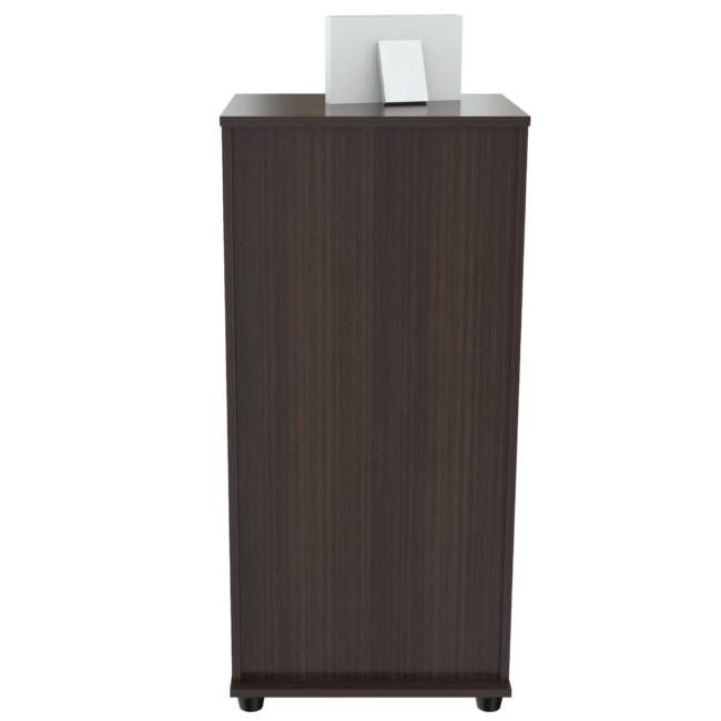 40.2" Espresso Melamine and Engineered Wood File Cabinet with 3 Drawers