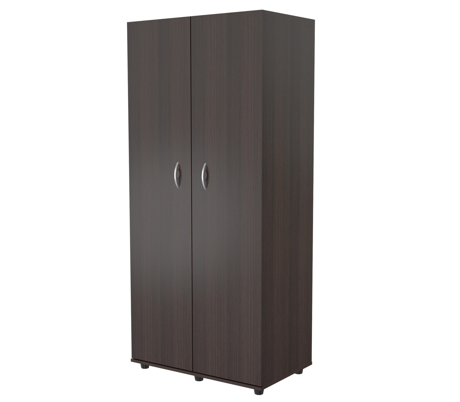 70.9" Espresso Melamine and Engineered Wood Wardrobe with 2 Doors