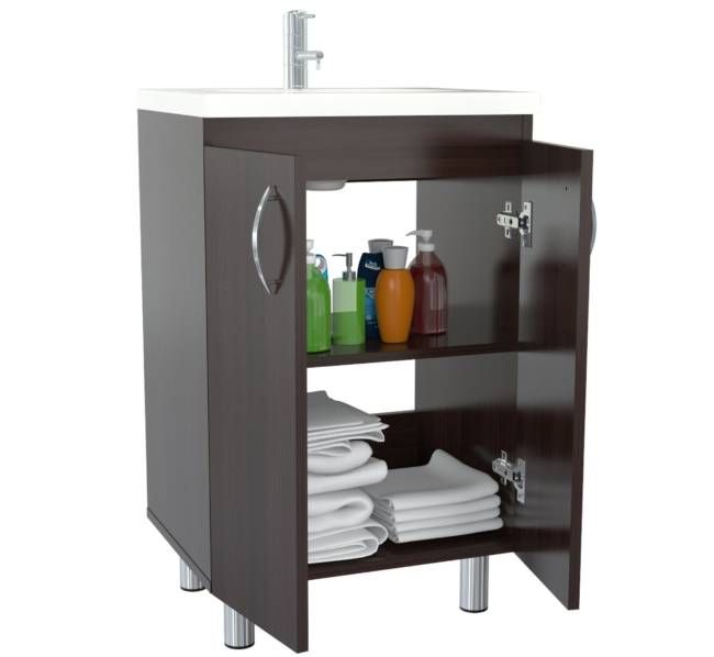 Modern Espresso Color Vanity and Sink