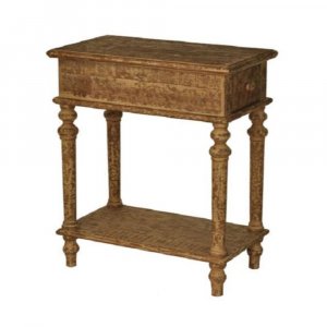 14" x 24" x 30" Brown, 1 Drawer, Pastoral Loft Designed, Wooden - End Table