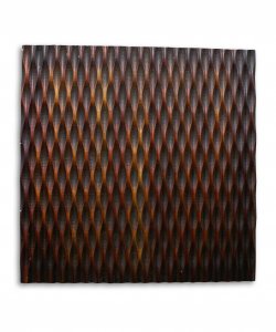 1 x 24 x 24 Brown Metallic Ridge - Wall Art