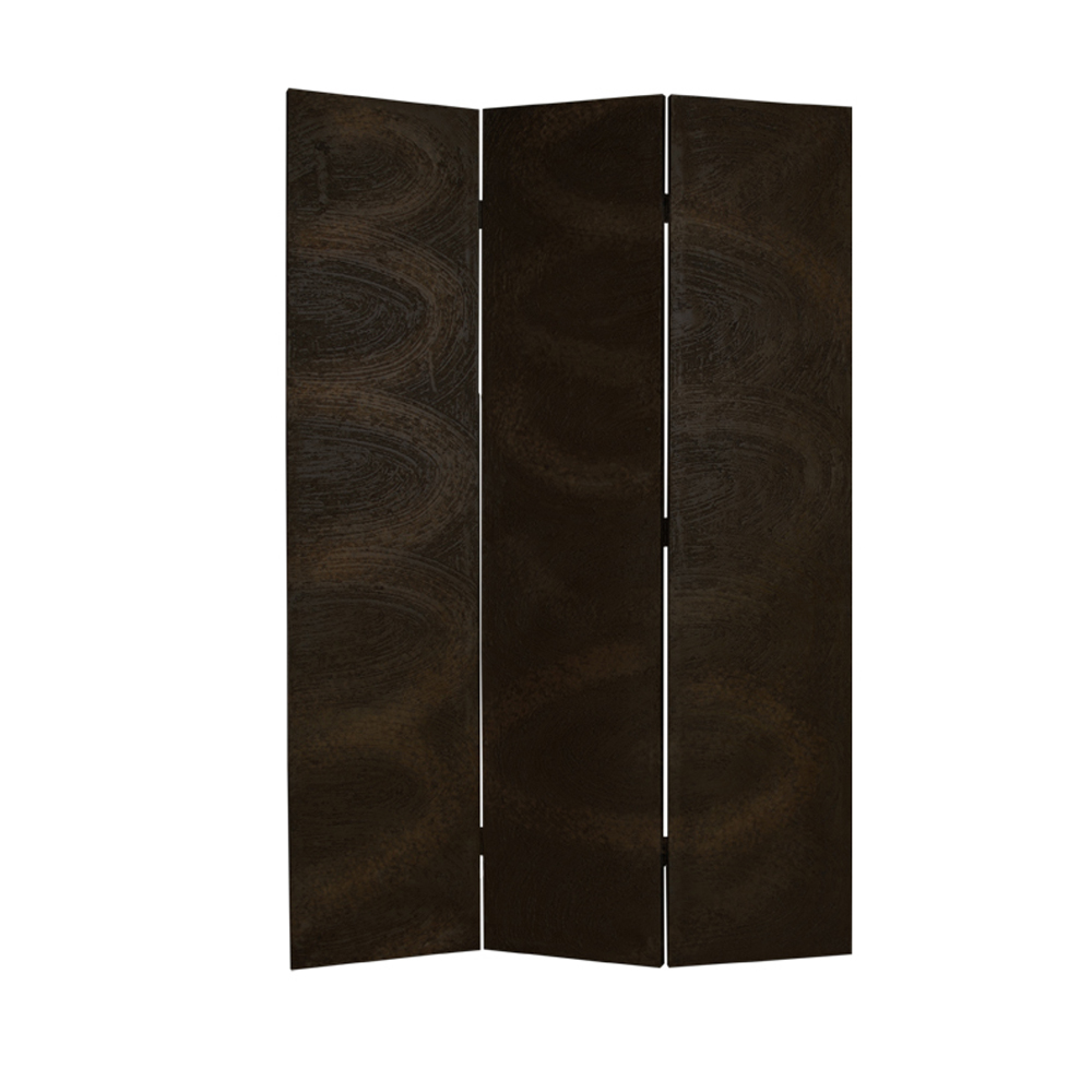 1"" X 48"" X 72"" Black Wood Canvas  Screen
