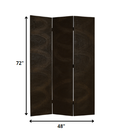 1"" X 48"" X 72"" Black Wood Canvas  Screen