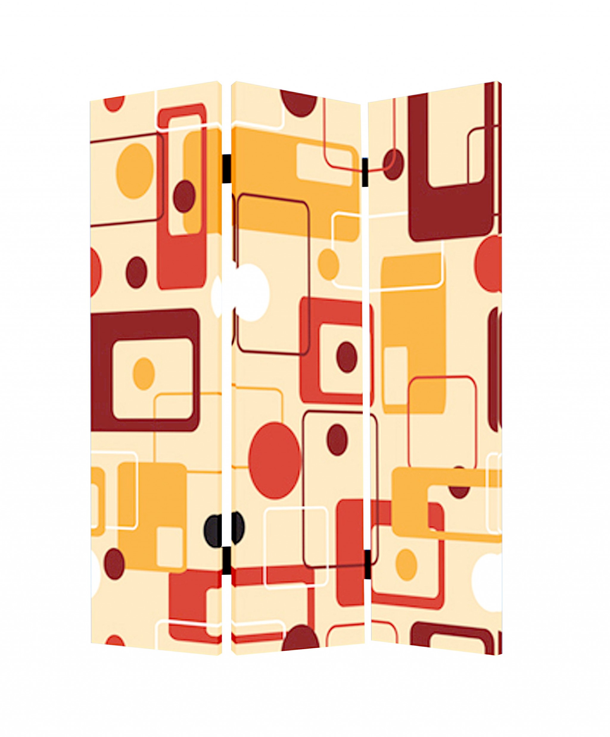 1 X 48 X 72 Multi Color Wood Canvas Deep Saffron  Screen