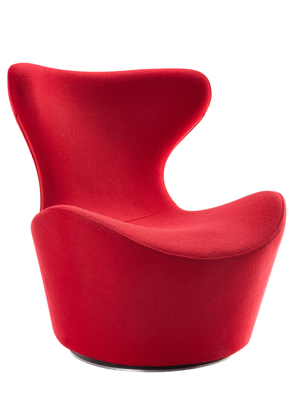 31" Red Fabric Polyester and Wood Accent Chair