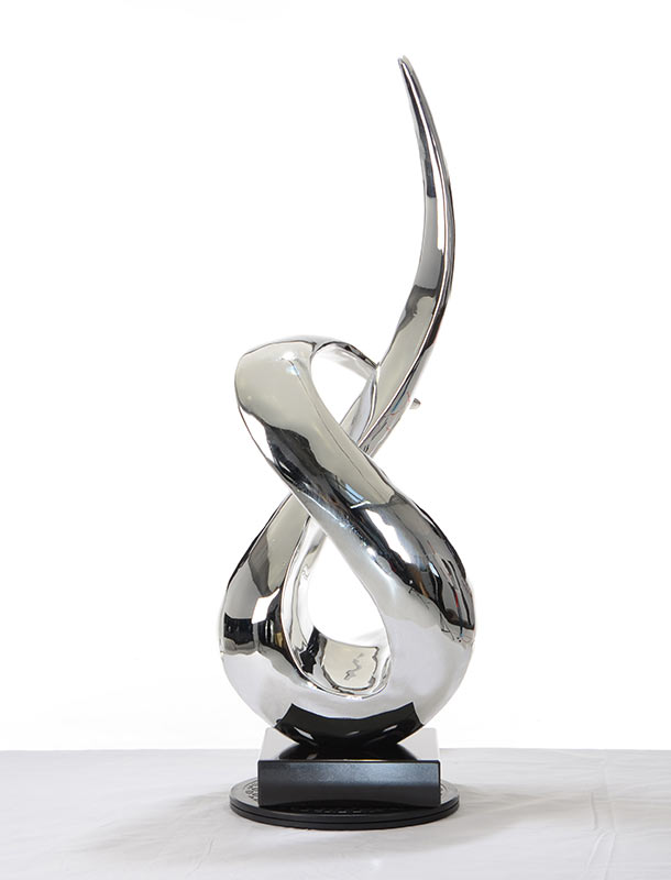 33" Silver Rotatory Sculpture