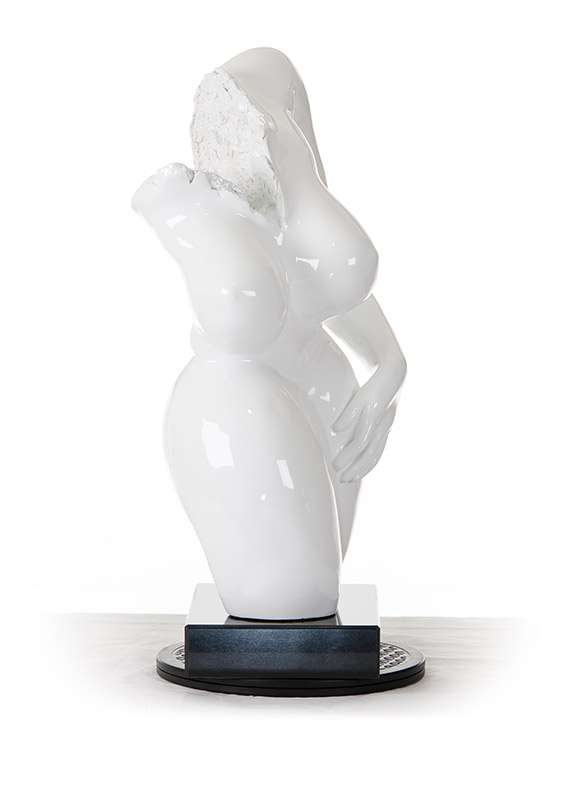 Modern White Feminine Sculpture