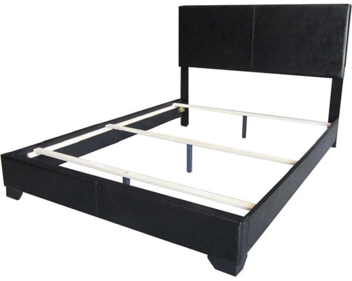 82" X 57" X 47" Full Black Pu Panel Bed