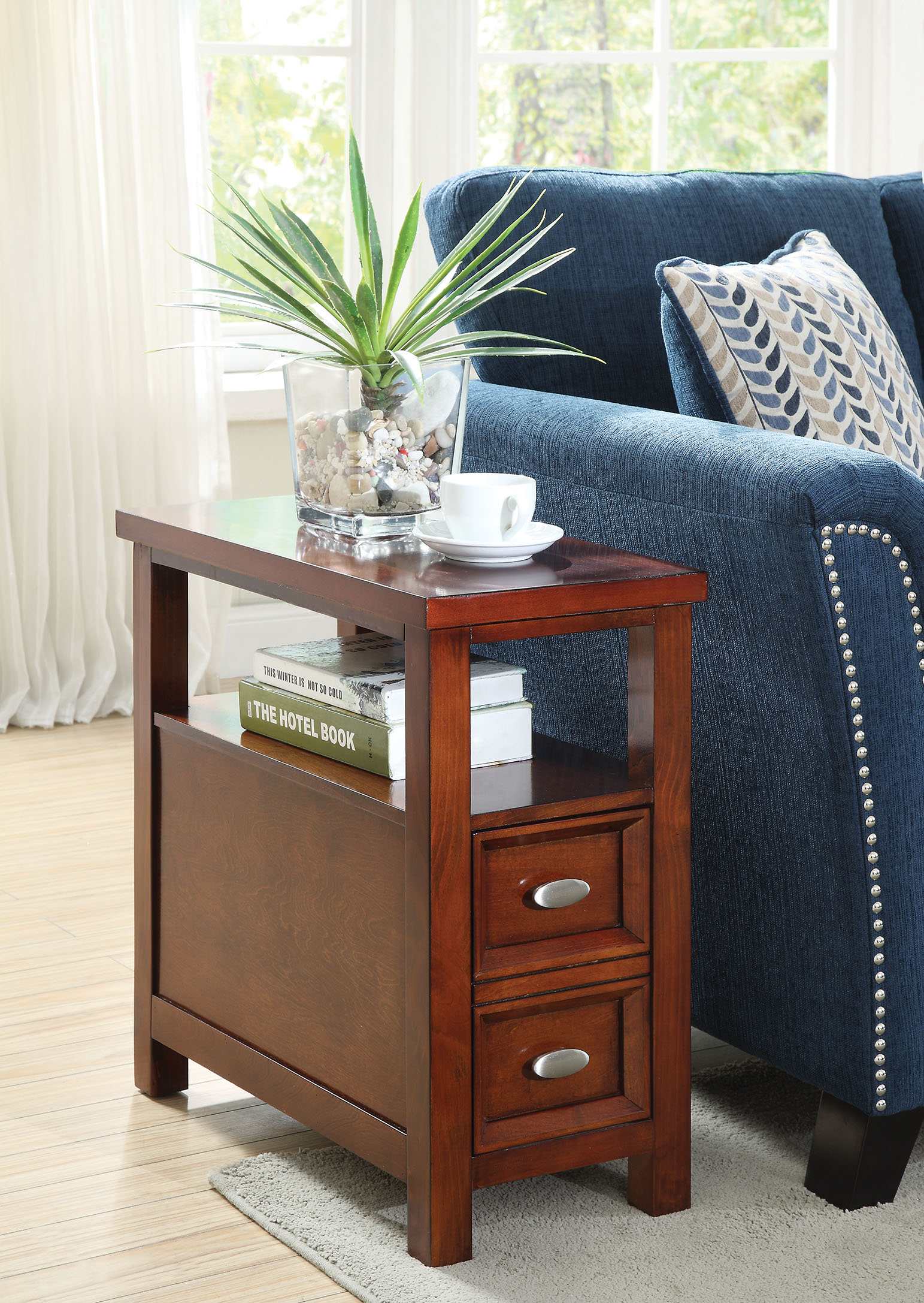 12" X 24" X 24" Cherry Side Table