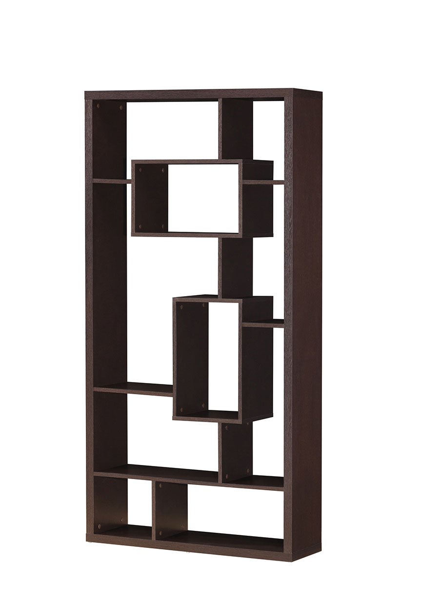 35" X 11" X 71" Cappuccino Hollow Bookcase