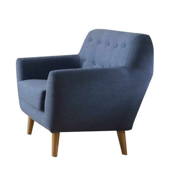 35" X 31" X 35" Blue Linen Chair
