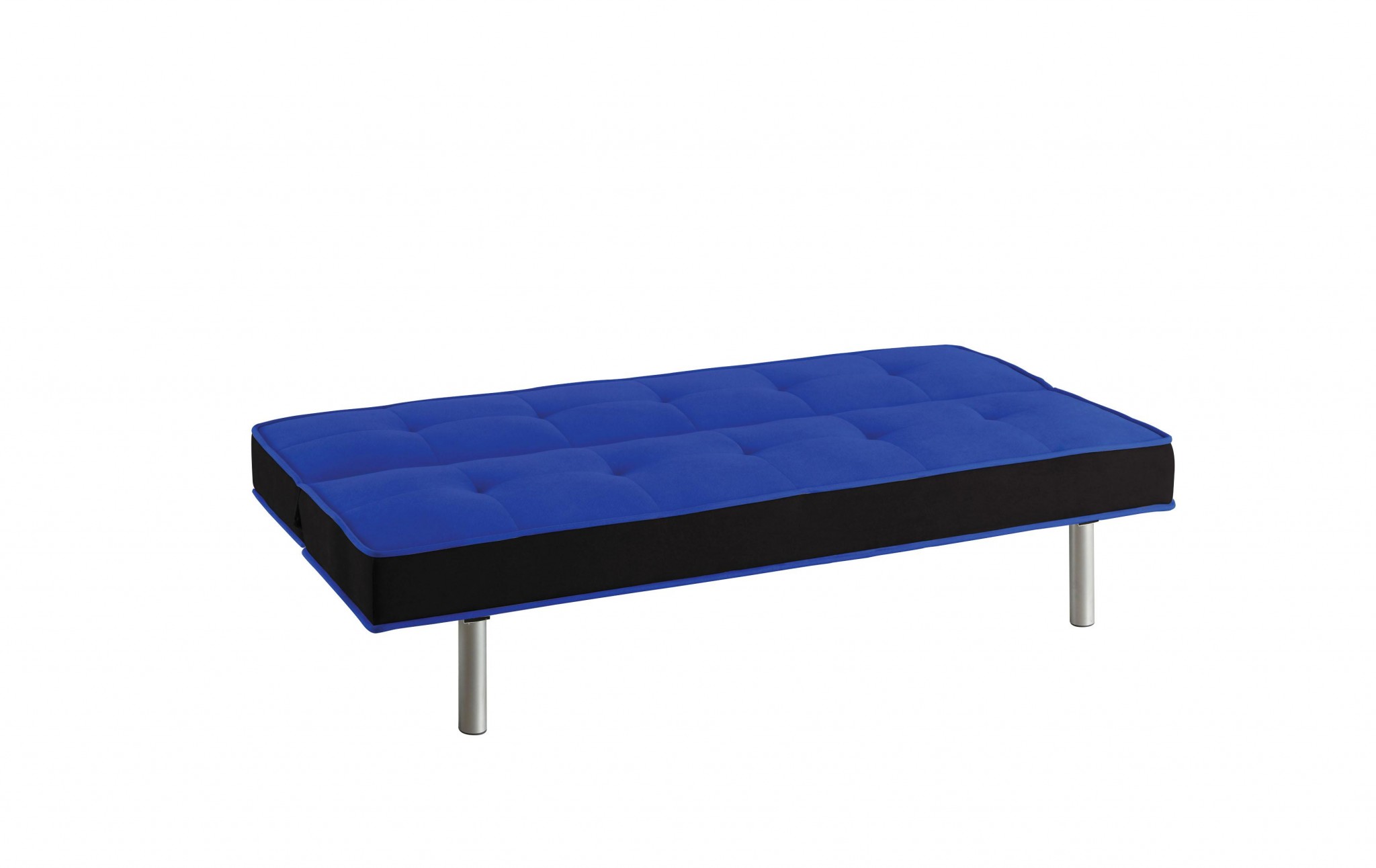 66" X 18" X 29" Blue & Black Flannnel Adjustable Couch
