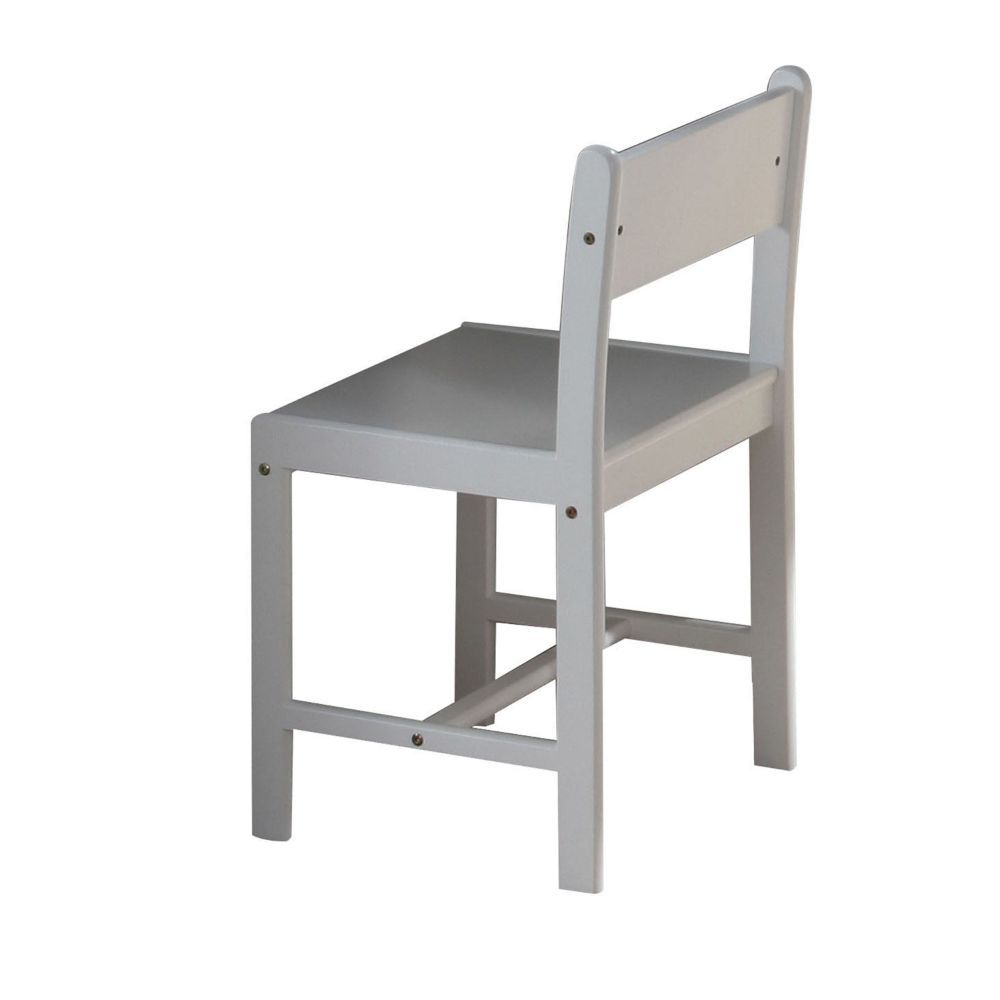17" X 17" X 30" White Rubber Wood Chair