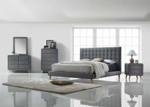 43' X 16' X 34' Light Gray Fabric Dresser