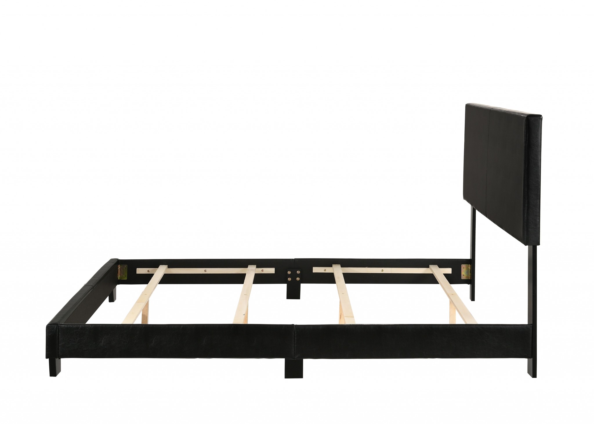 85" X 64" X 47" Queen Black Pu Bed