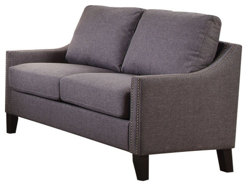 48" X 31" X 36" Gray Linen Loveseat