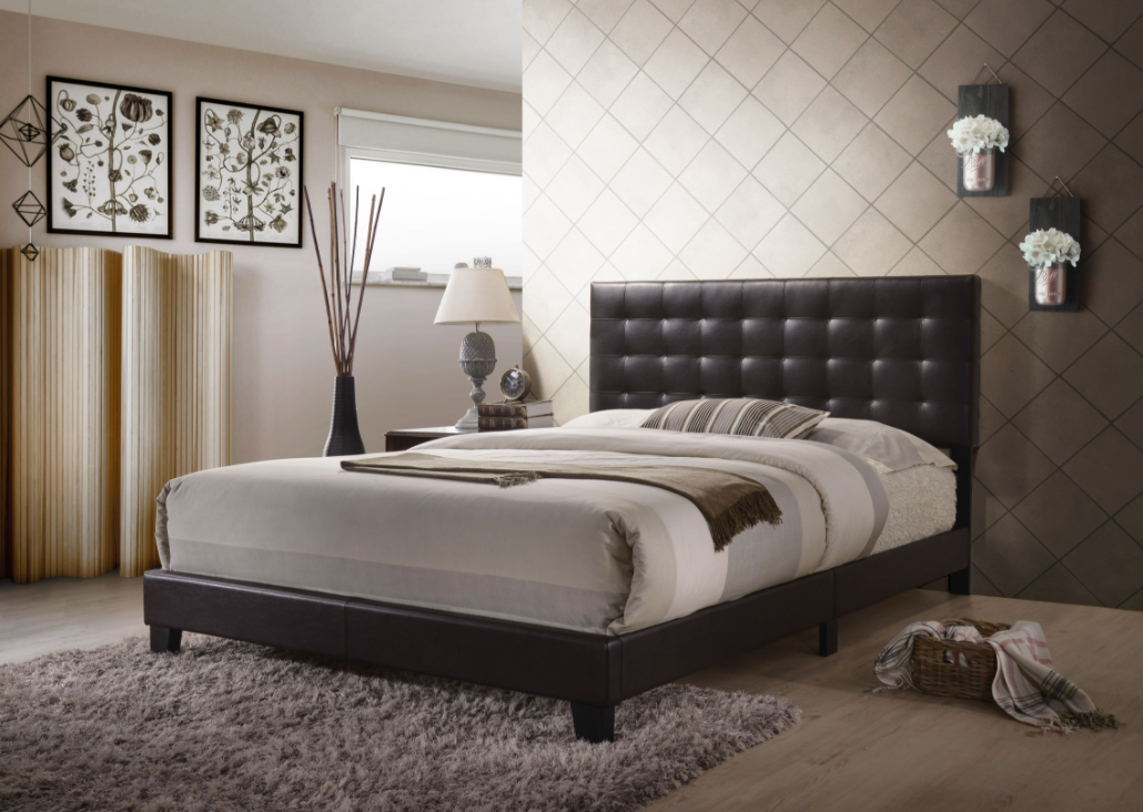 83" X 64" X 46" Queen Espresso Pu Bed