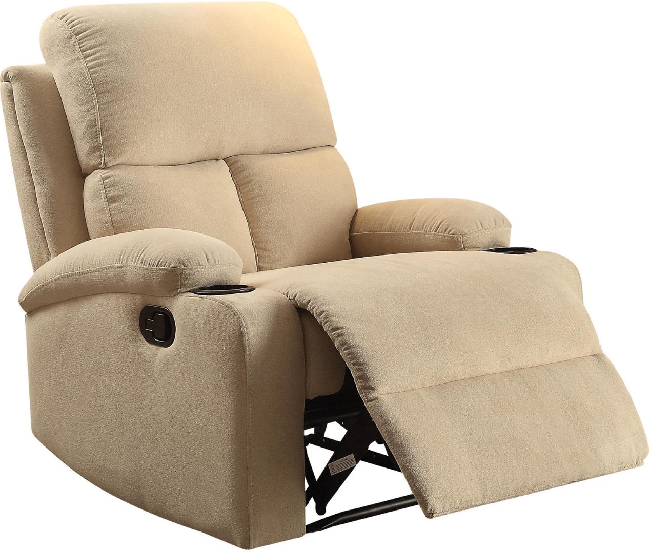 Beige fabric hotsell recliner chair