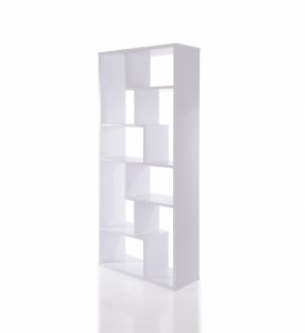32' X 12' X 71' White Veneer Cube Bookcase