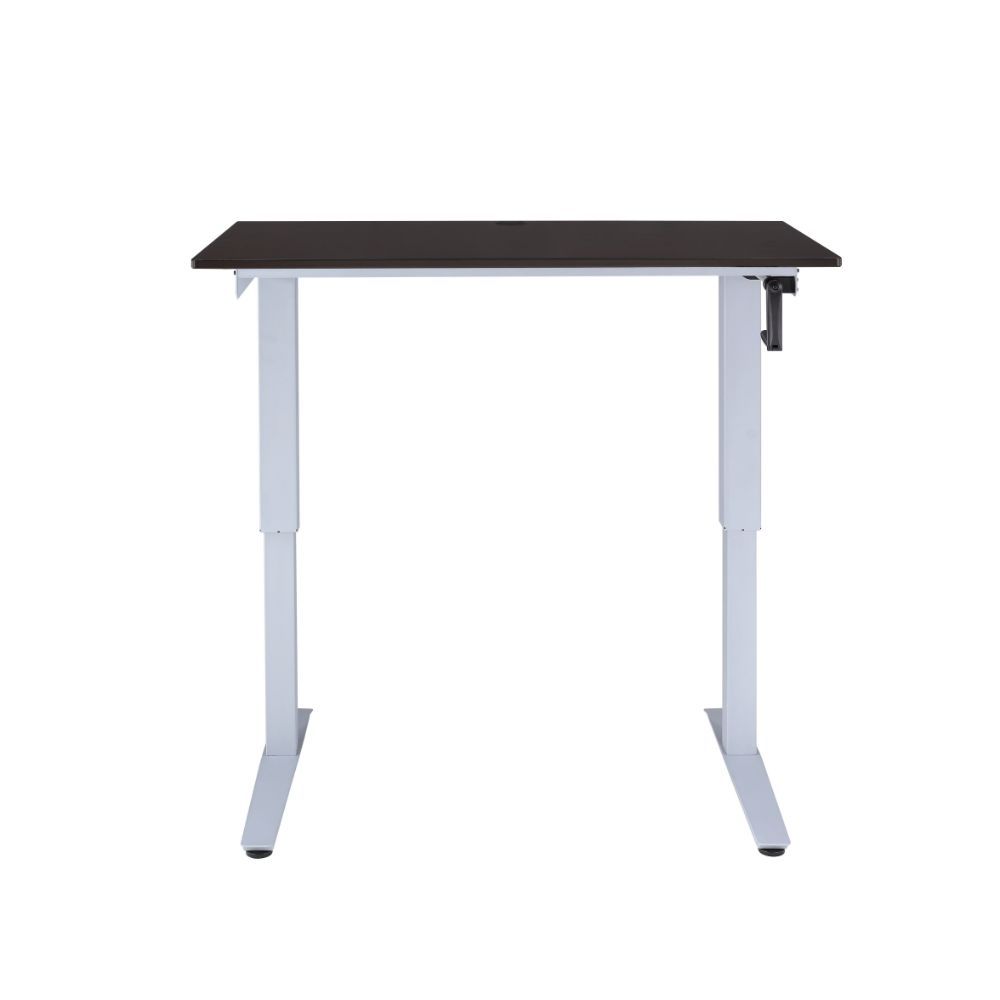 47.24" X 24" X 29-48" Espresso Paper Veneer Lift Desk