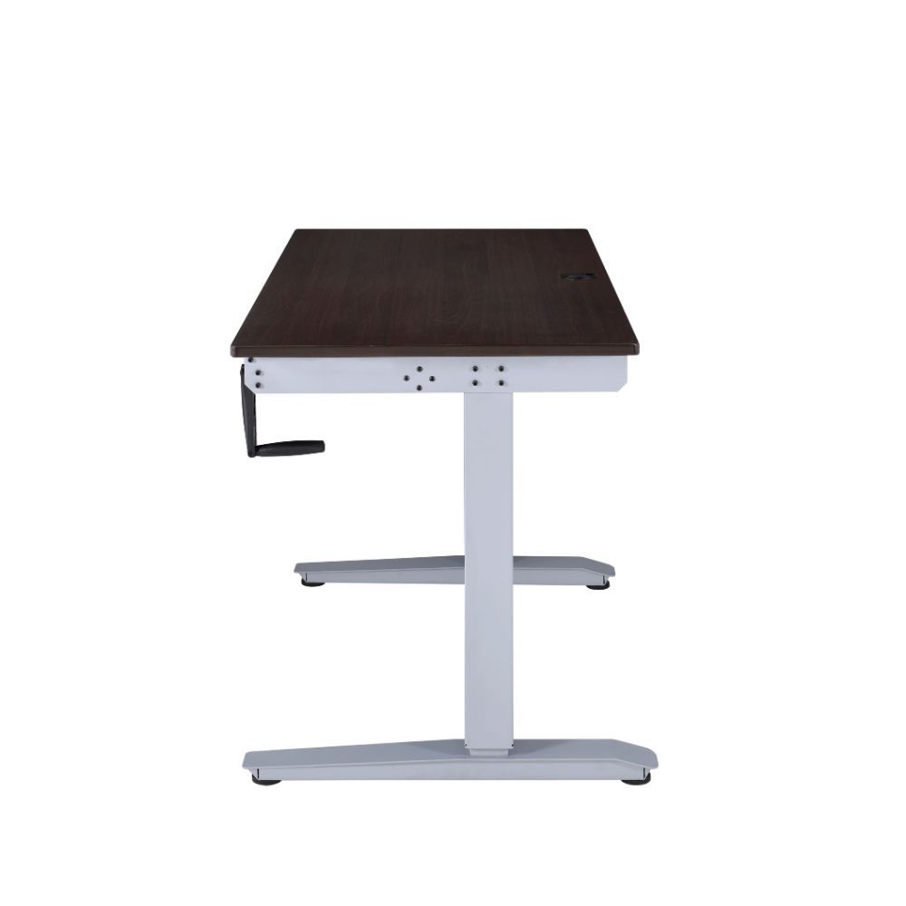 47.24" X 24" X 29-48" Espresso Paper Veneer Lift Desk