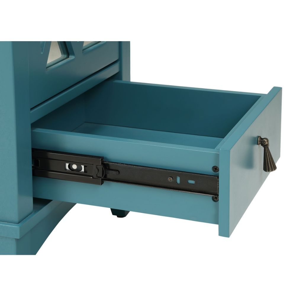 15.7" X 15" X 30" Teal Floor Cabinet