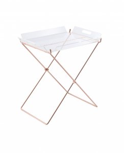 Modern Clear Acrylic Copper Tray Table
