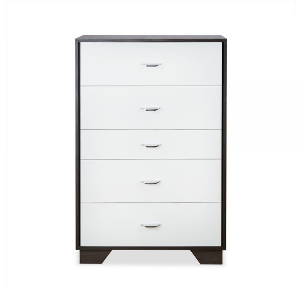 32" Brown and White Five Drawer Standard Chest-286662-1