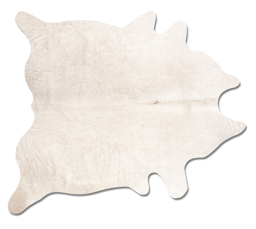 6' X 7' Off White Natural Cowhide Area Rug-293169-1
