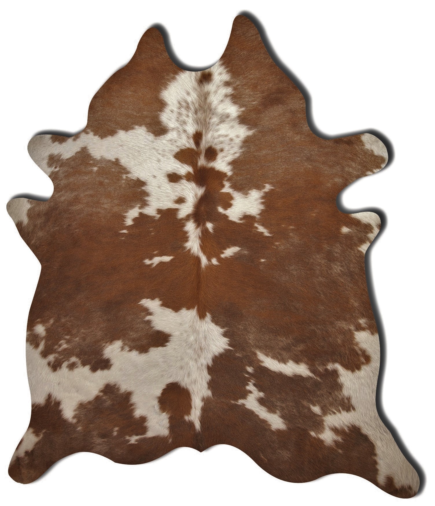 72" X 84" Brown And White Cowhide - Rug-293173-1