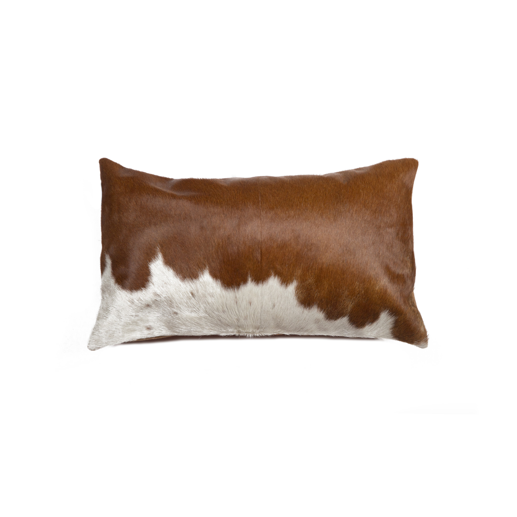 20" X 5" Brown and White Cowhide Zippered Pillow-294273-1