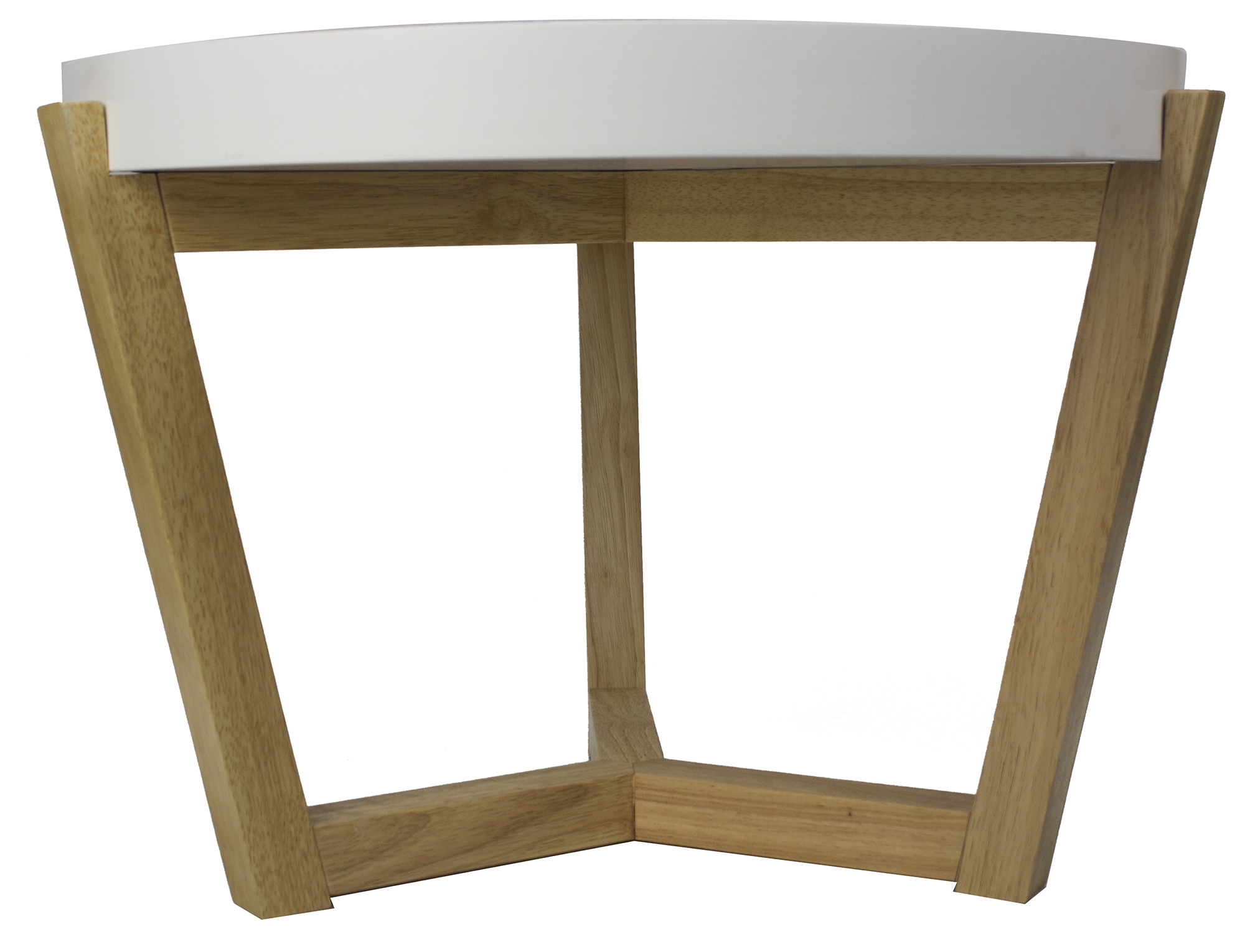 22" X 22" X 16" White MDF Wood Coffee Table