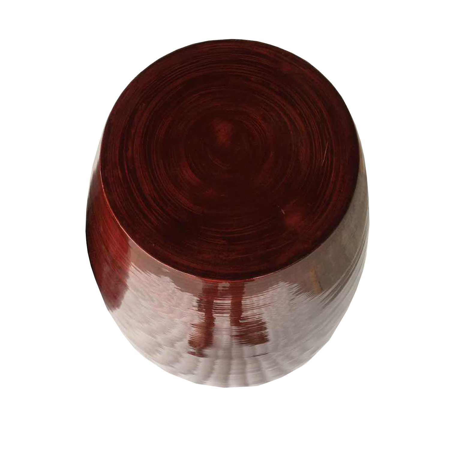 29.5" Red Lacquer Spun Bamboo Floor Vase