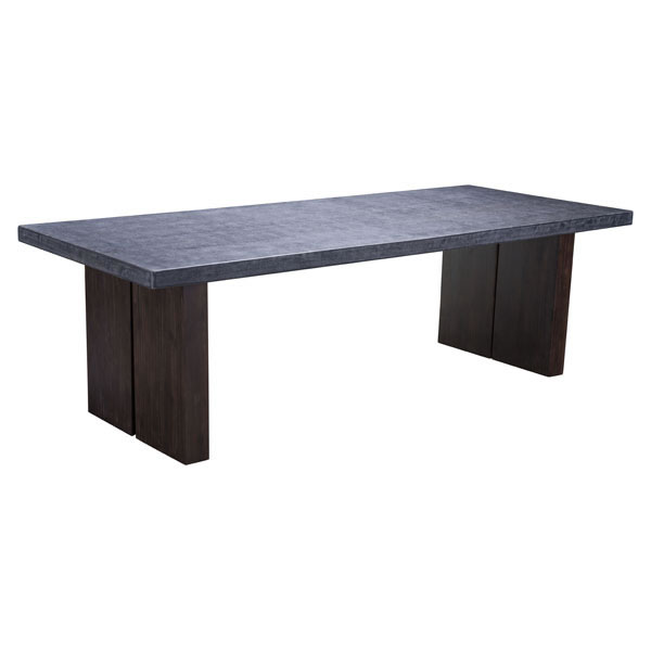 94.5" X 39.4" X 29.5" Cement And Natural Poly Dining Table