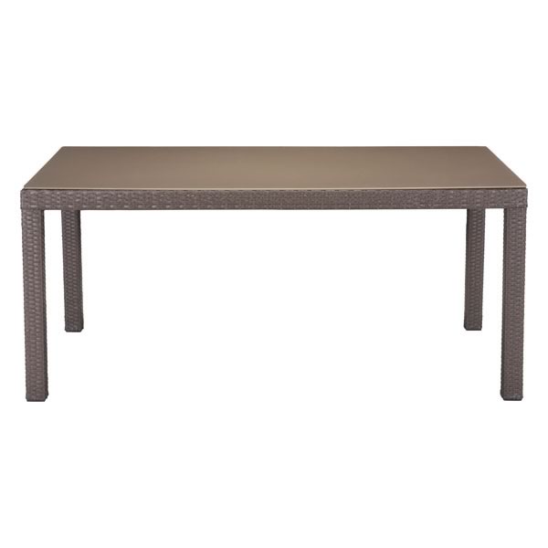 67.7" X 37.8" X 29.9" Cocoa Tempered Glass Dining Table