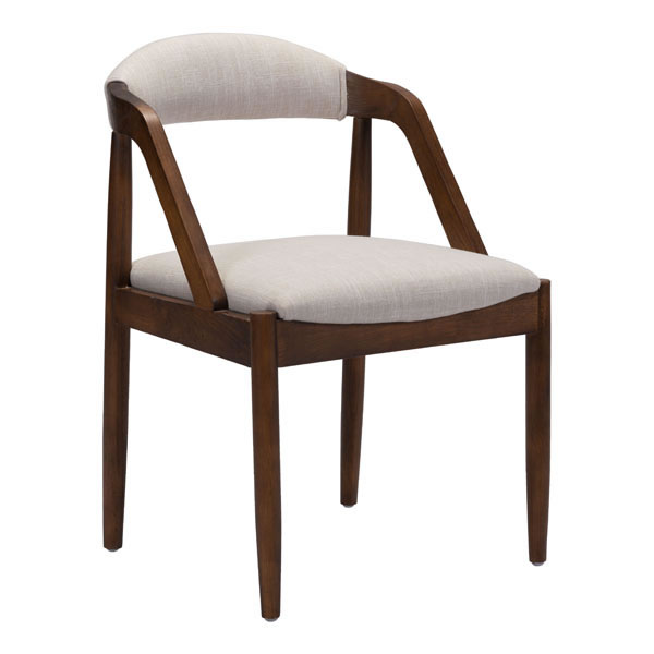 21.3" X 22.4" X 31.7" Beige Linen Dining Chair