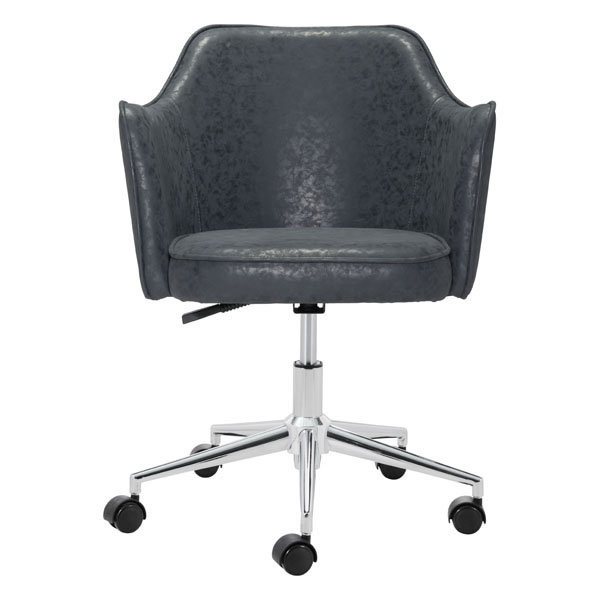 24.4" X 25.2" X 30.7" Black Vintage Office Chair