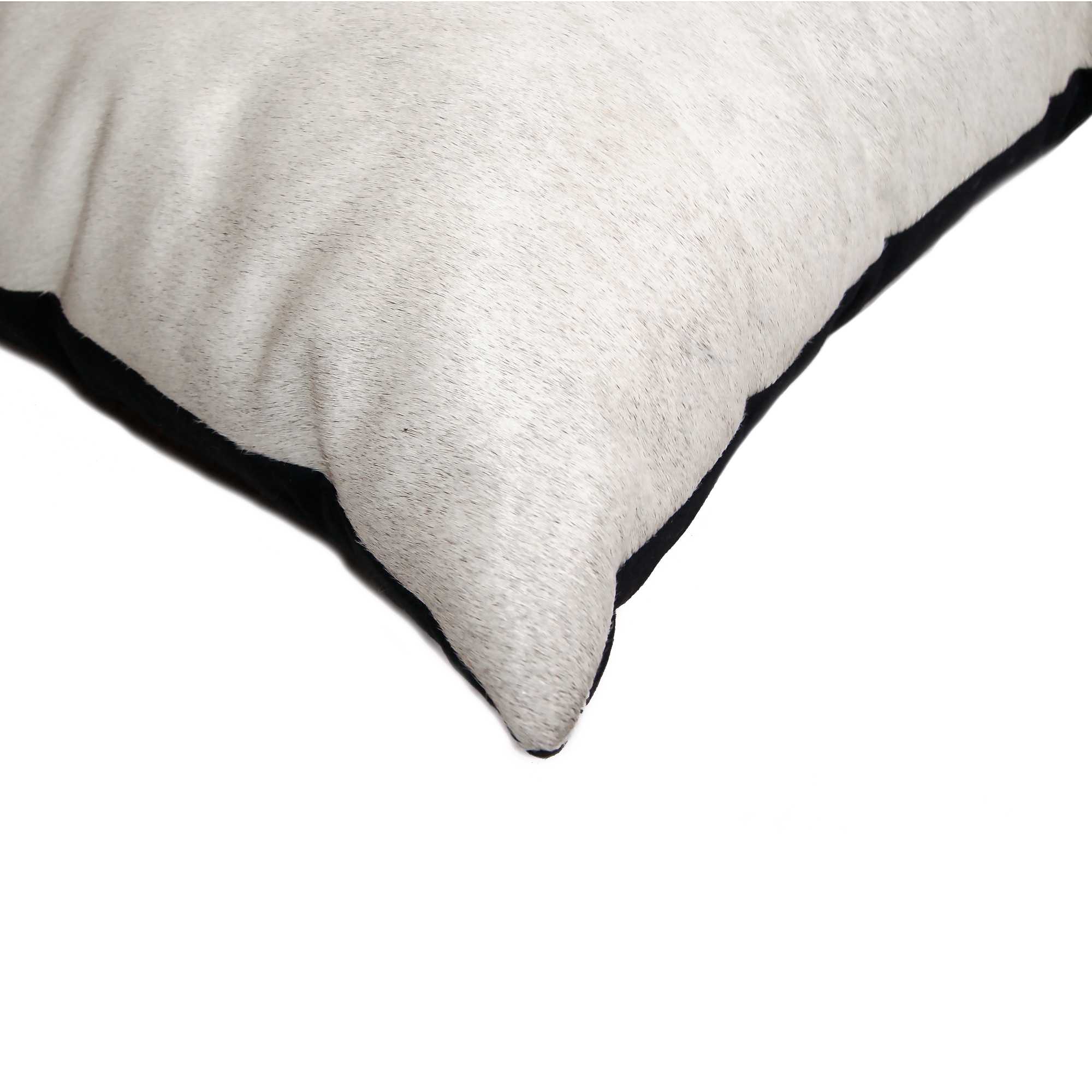 18"" X 18"" X 5"" Off White Cowhide  Pillow