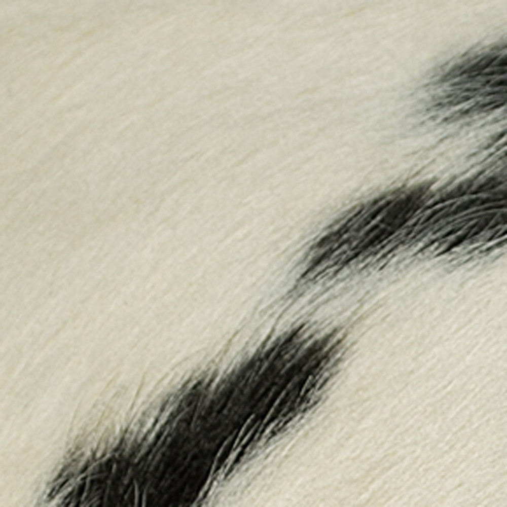18" Black and White Cowhide Throw Pillow