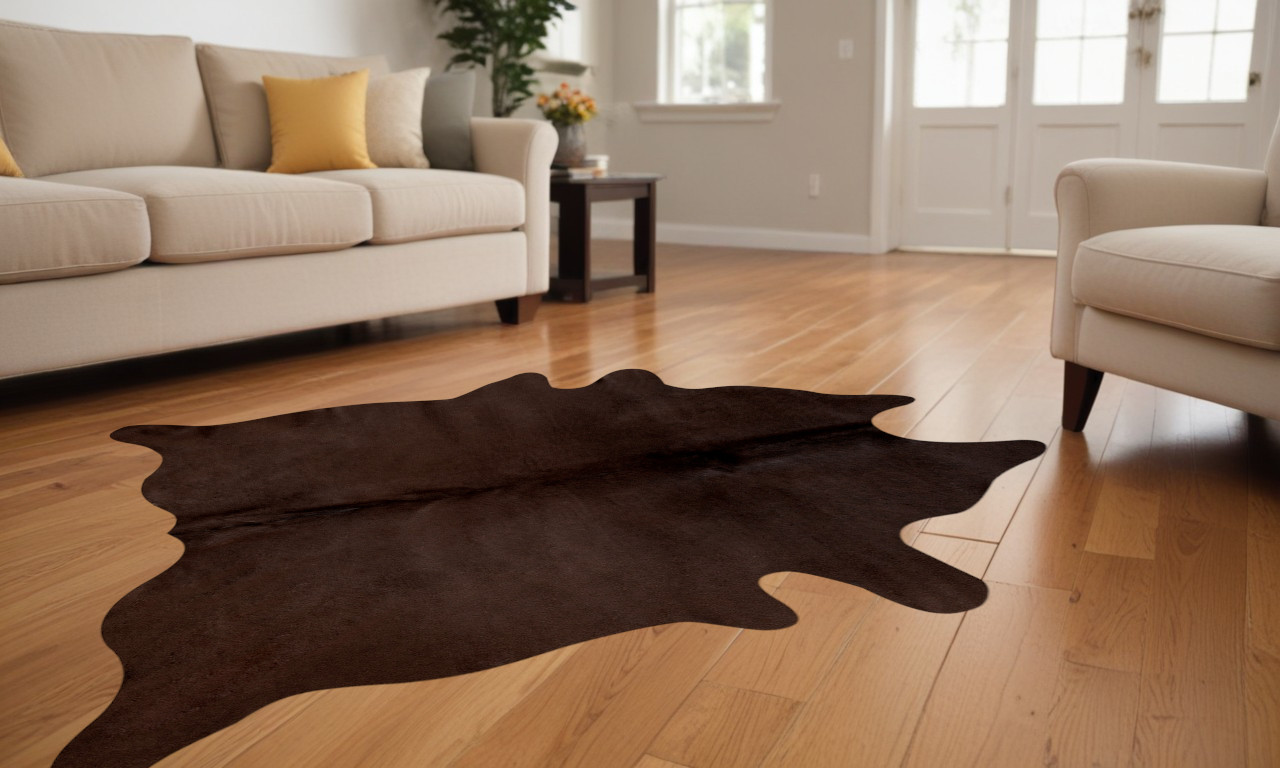 72" X 84" Chocolate Cowhide - Rug-316707-1