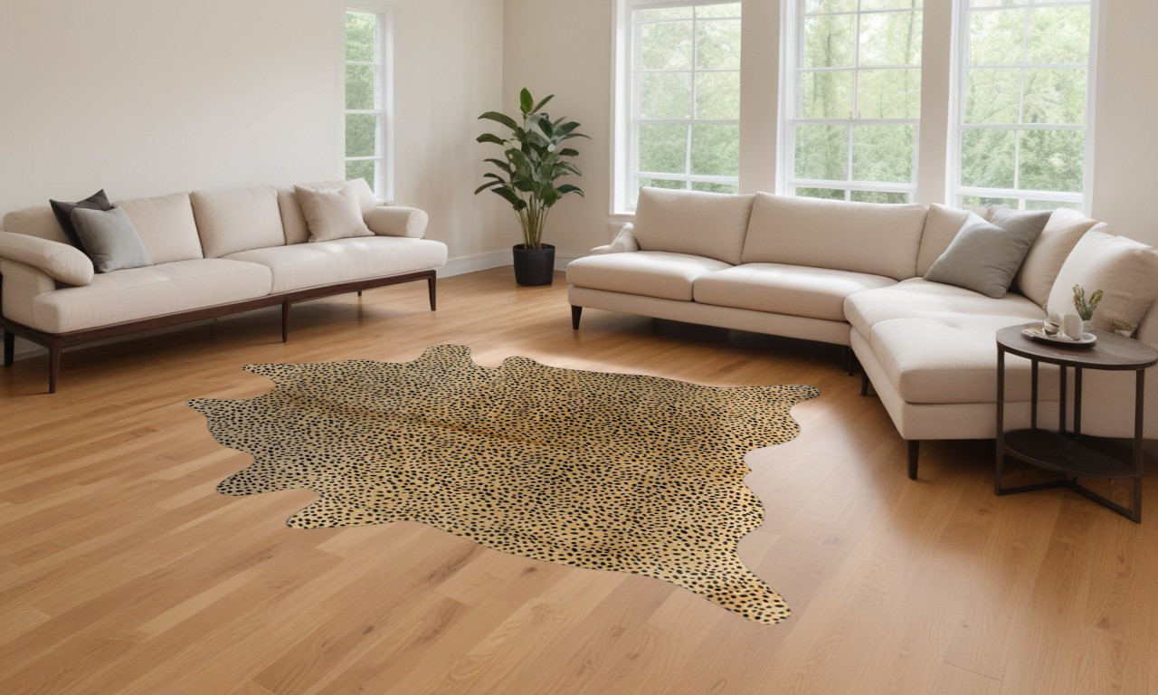 72" X 84" Cheetah Cowhide - Rug-316719-1