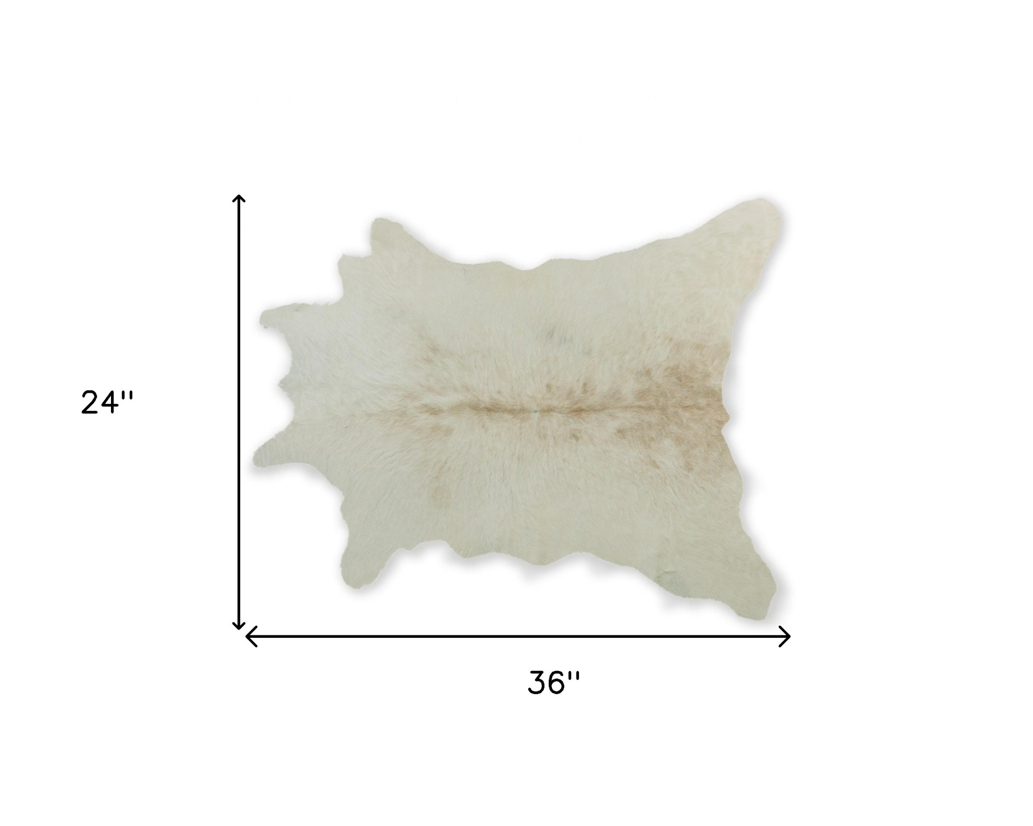 2" X 3" Natural Cowhide Hand Woven Area Rug