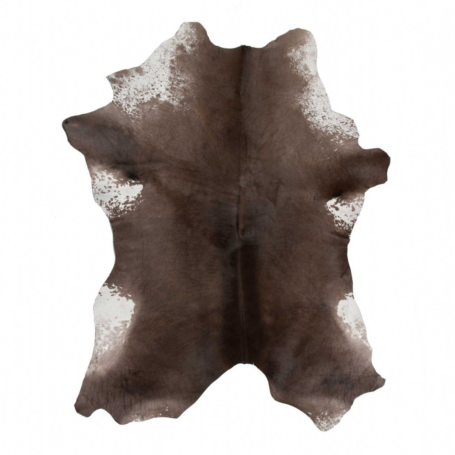 2" X 3" Taupe And White Calfskin - Area Rug